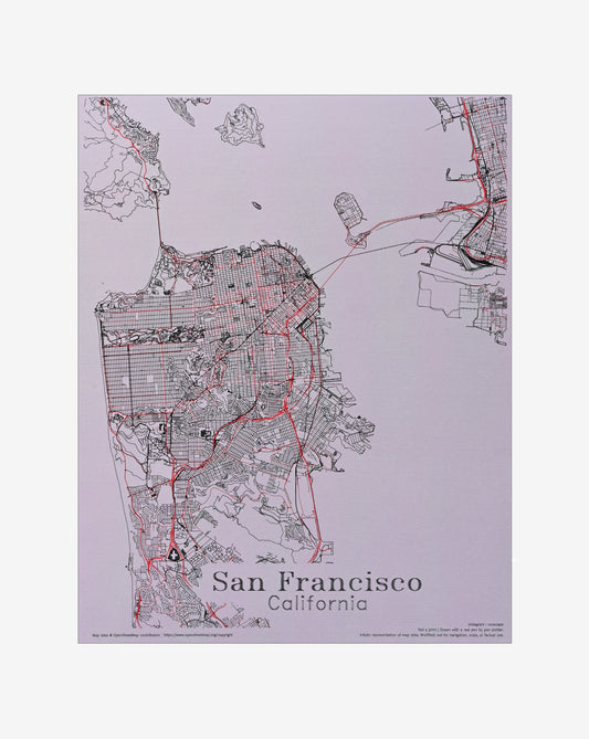 San Francisco - 2 | Map 16" x 20"