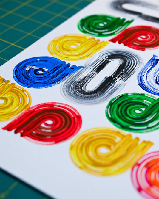 Monoline Brushwork | Plotted Canvases | 11"x14"