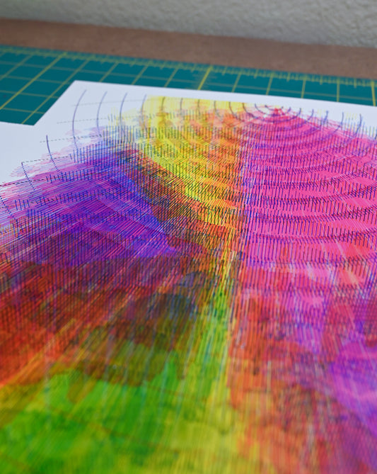 Solar Pivot | Pen plotter art | 12" x 16"