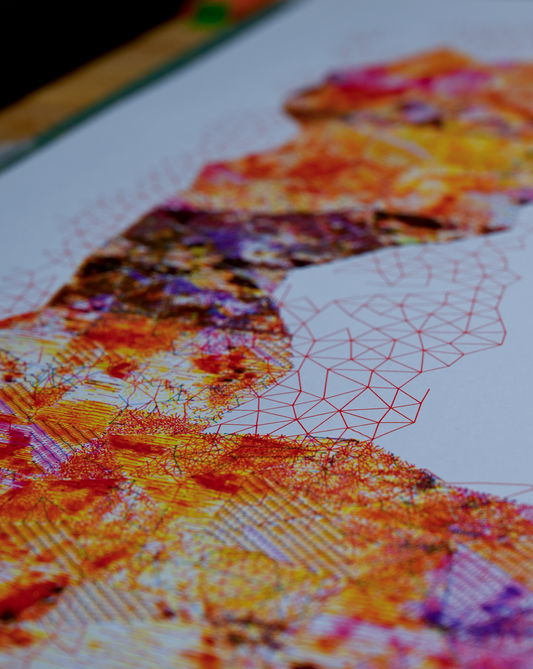 Prismatic Core | Algorithmic art | 22" x 30"