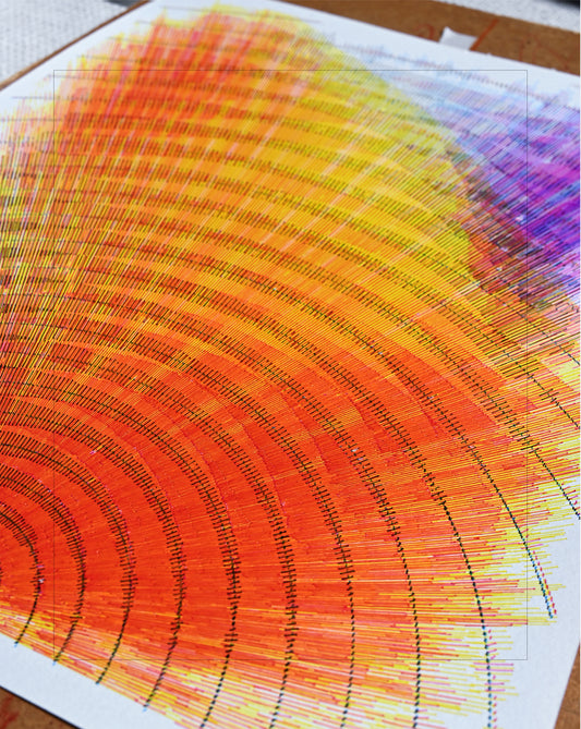 Solar Pivot | Pen plotter art | 11" x 14"