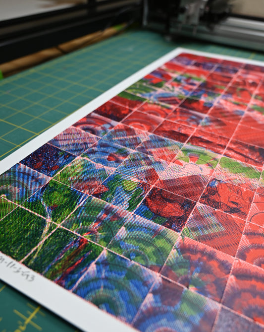 Dusk in Squares | Pen Plotter Art | 16" x 20"