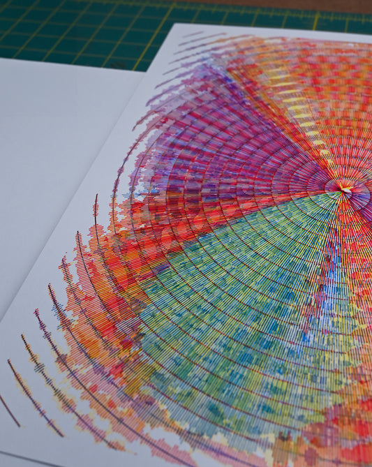 Silent Axis | Generative art prints | 12" x 16"