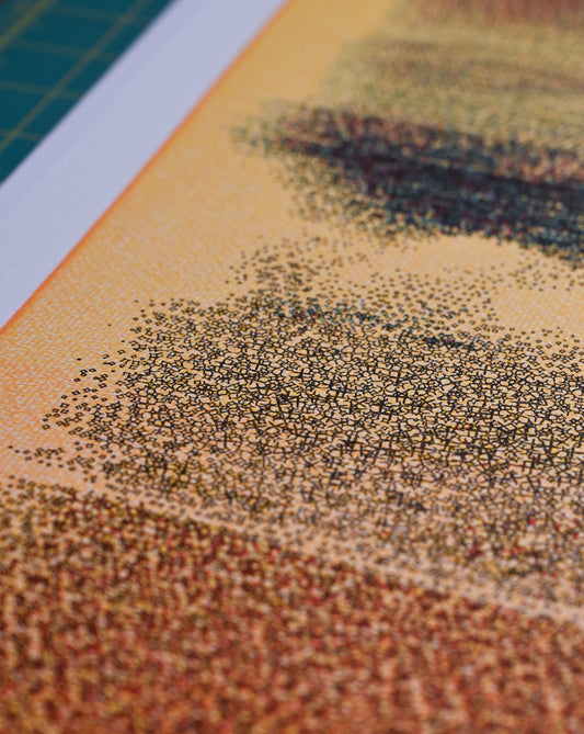 Beach sand | Pen plotter art | 22" x 30"