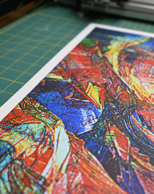 Abyssal Spiral | Algorithmic Art| 16" x 20"