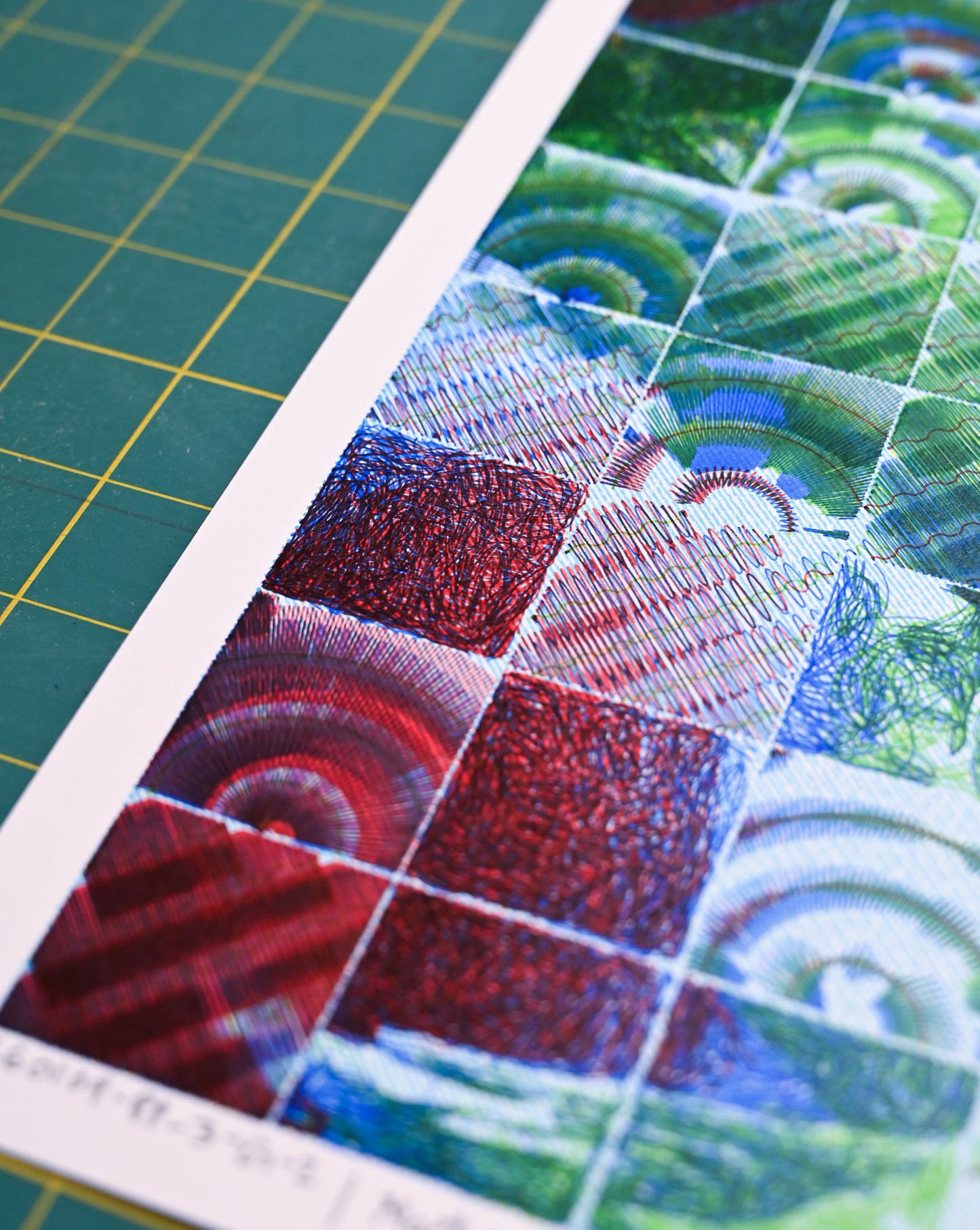 Nocturn squares | Pen Plotter Art | 16" x 20"