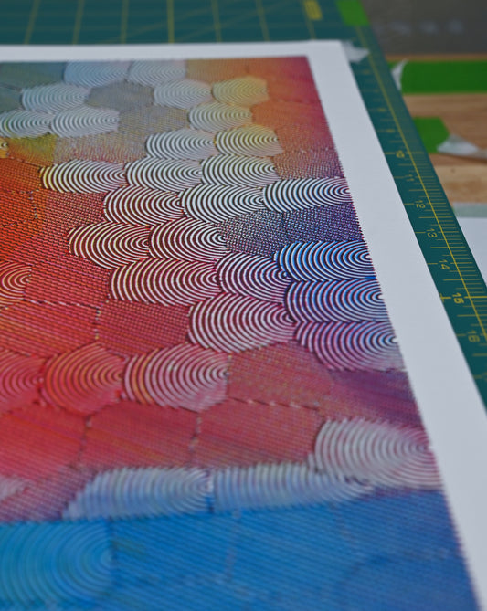 Fading Spiral - 22" × 30" | Framed + Mat 24" × 36"