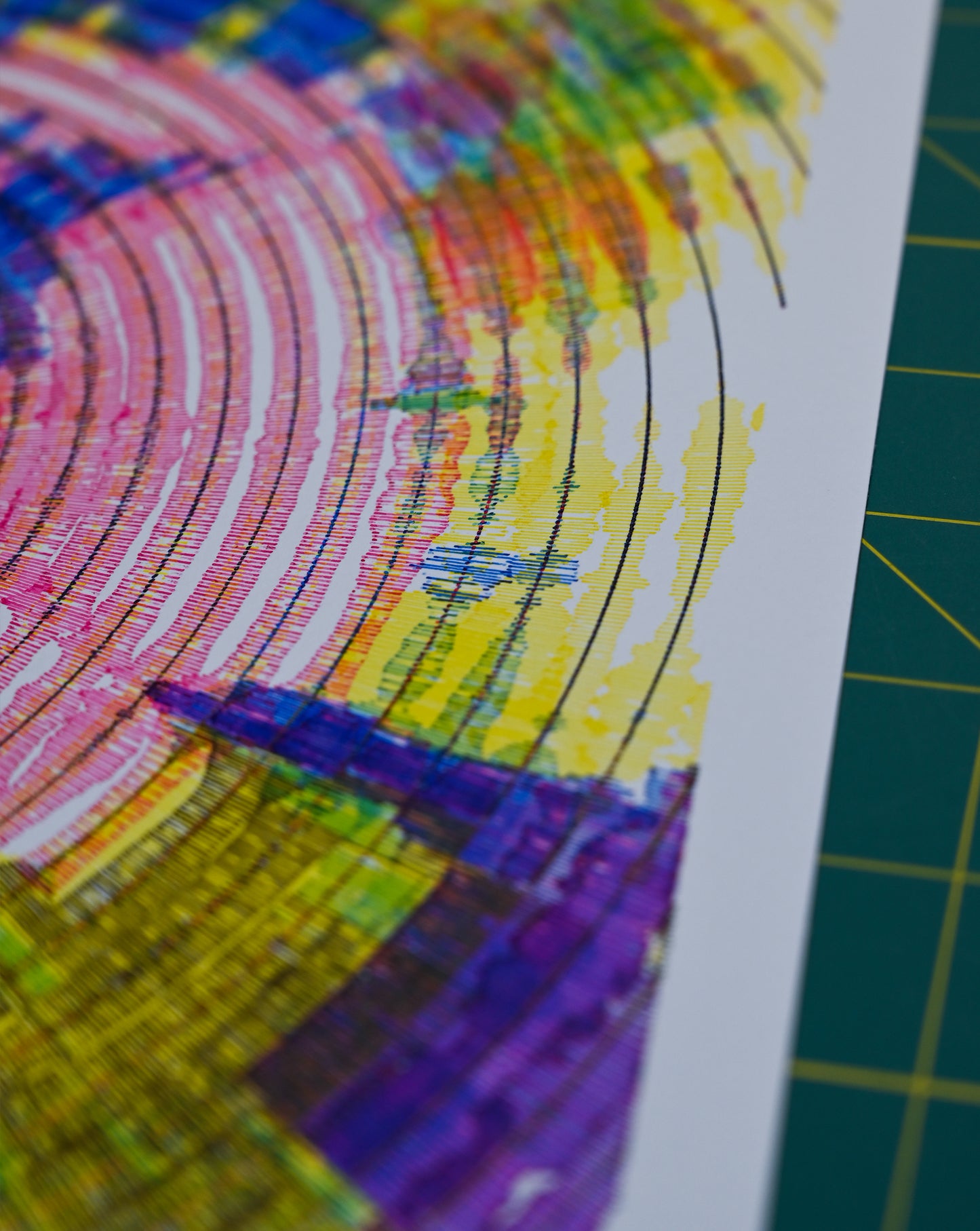 Tide heart | Algorithmic art | 12" x 16"