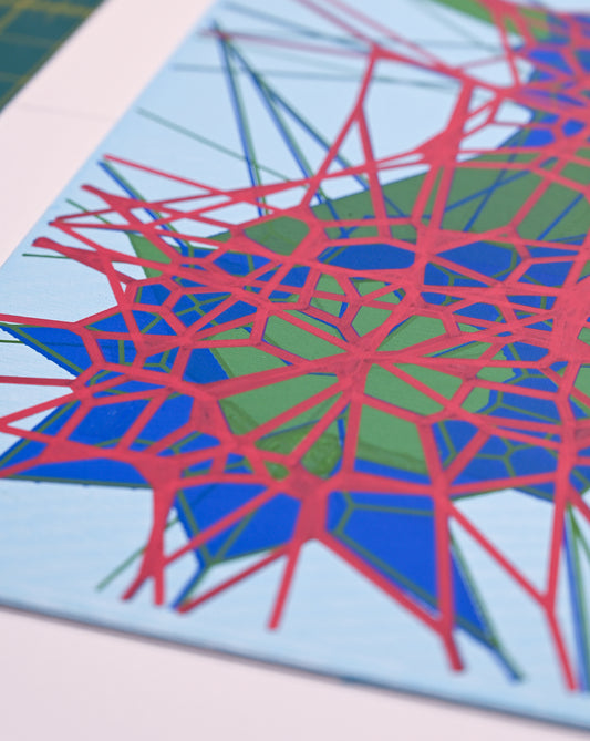 Interwoven Fields | Plotted Canvases | 11"x14"