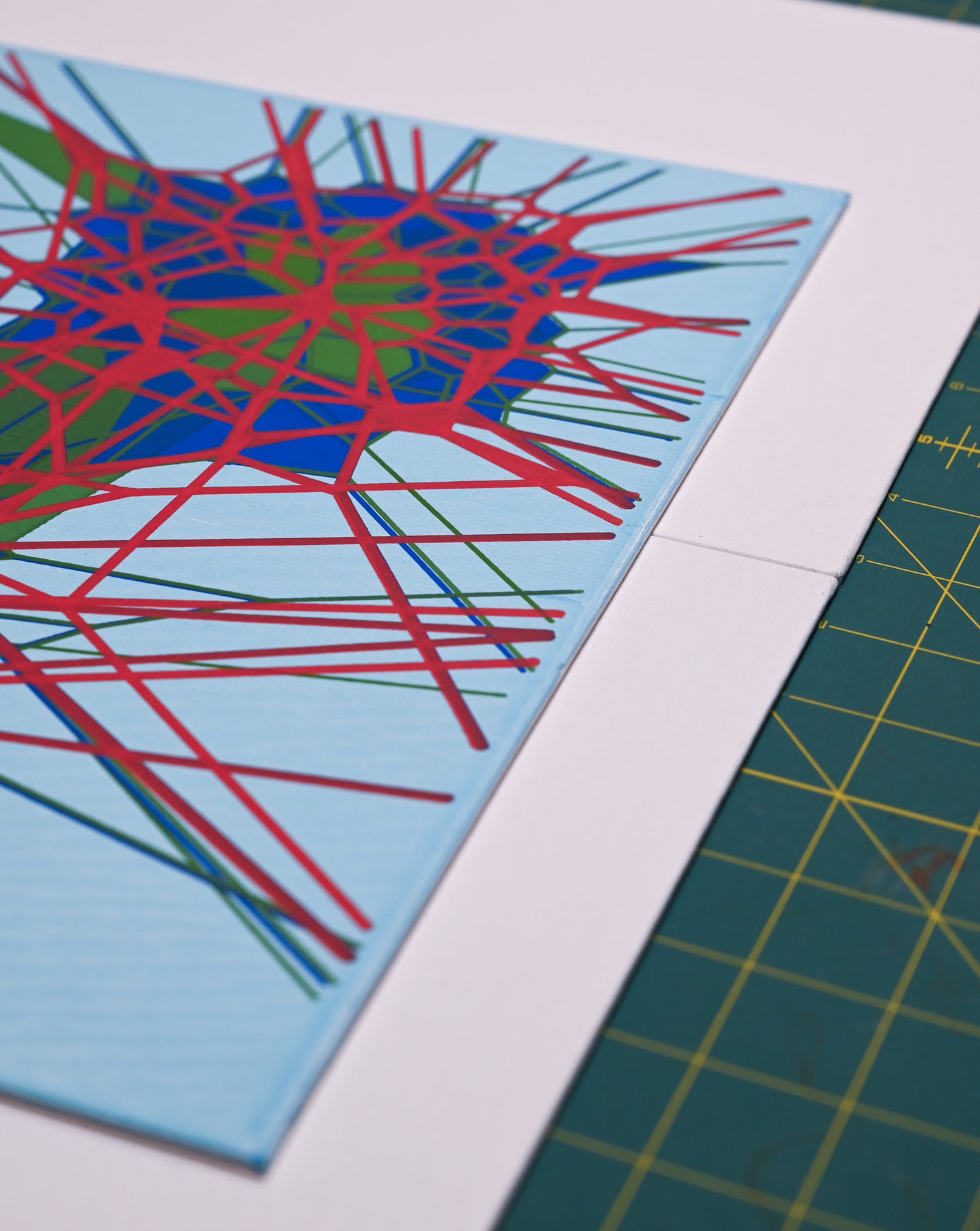 Interwoven Fields | Plotted Canvases | 11"x14"