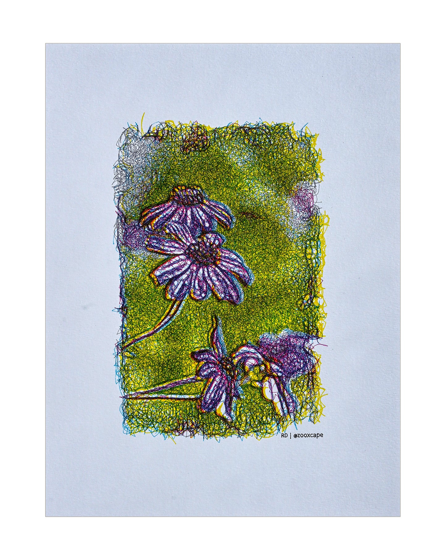 Floral Impression 27 | Generative art | 9" x 12"
