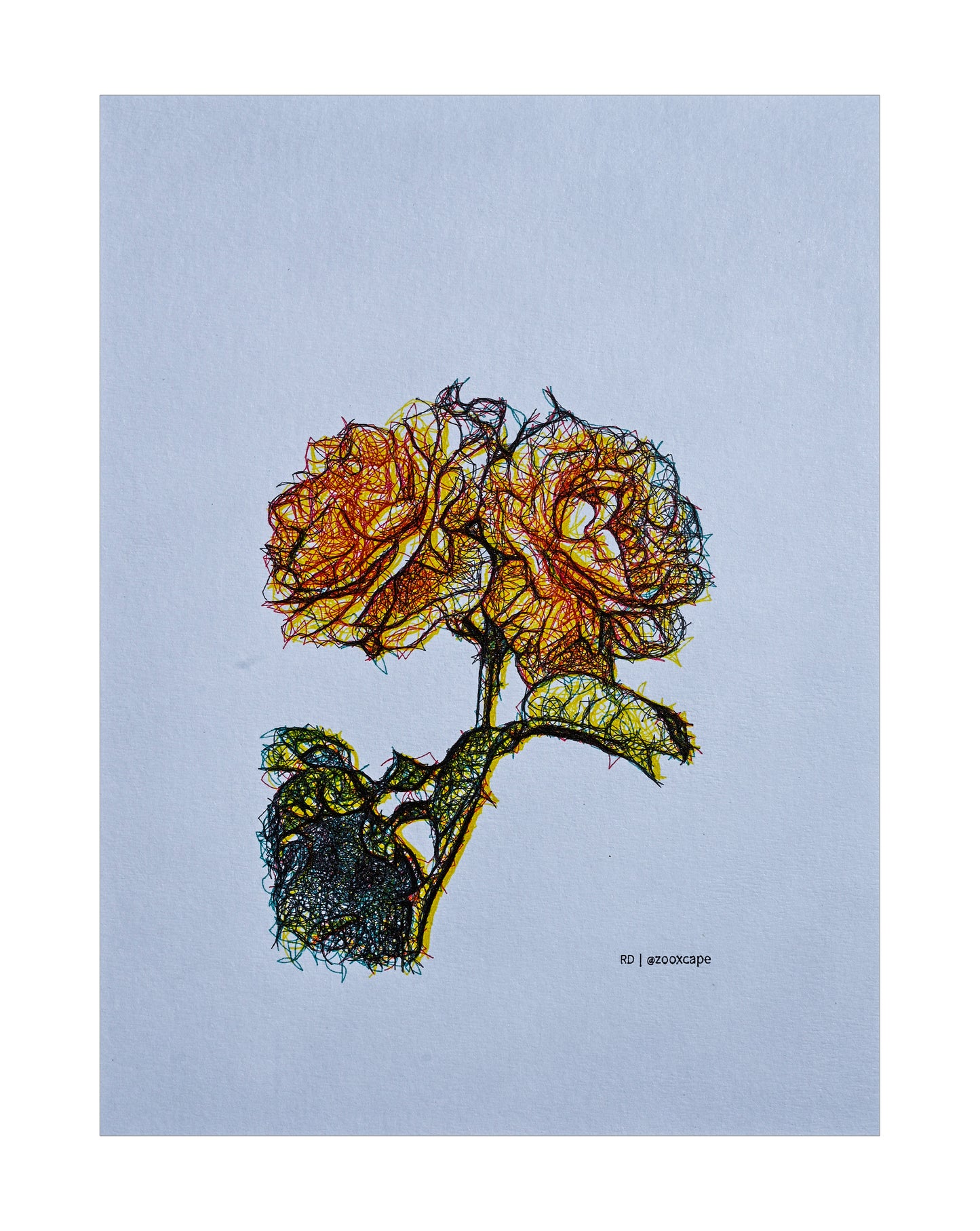 Floral Impression 31 | Generative art | 9" x 12"