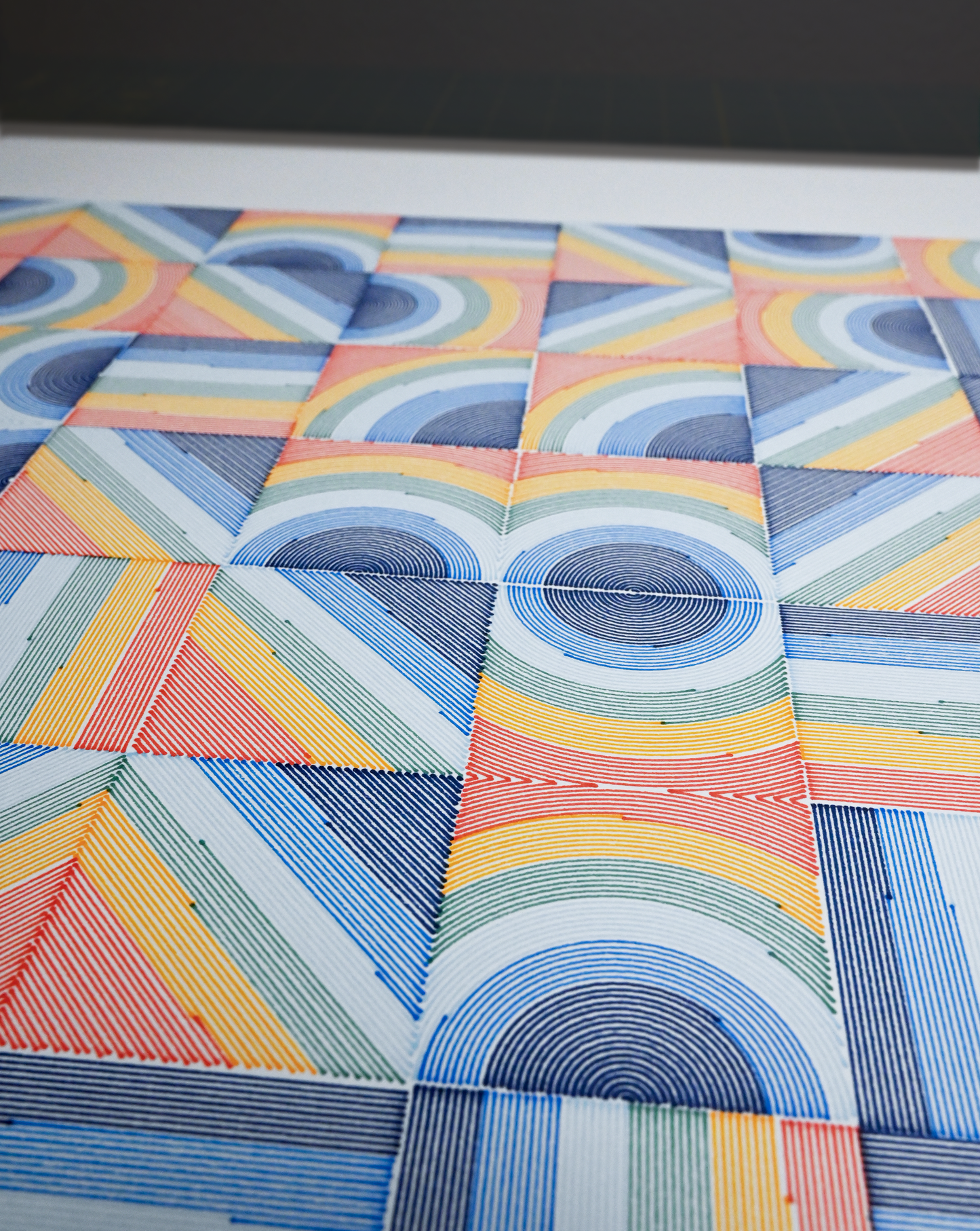 Machine-drawn pen plotter art, generative art prints, algorithmic art,