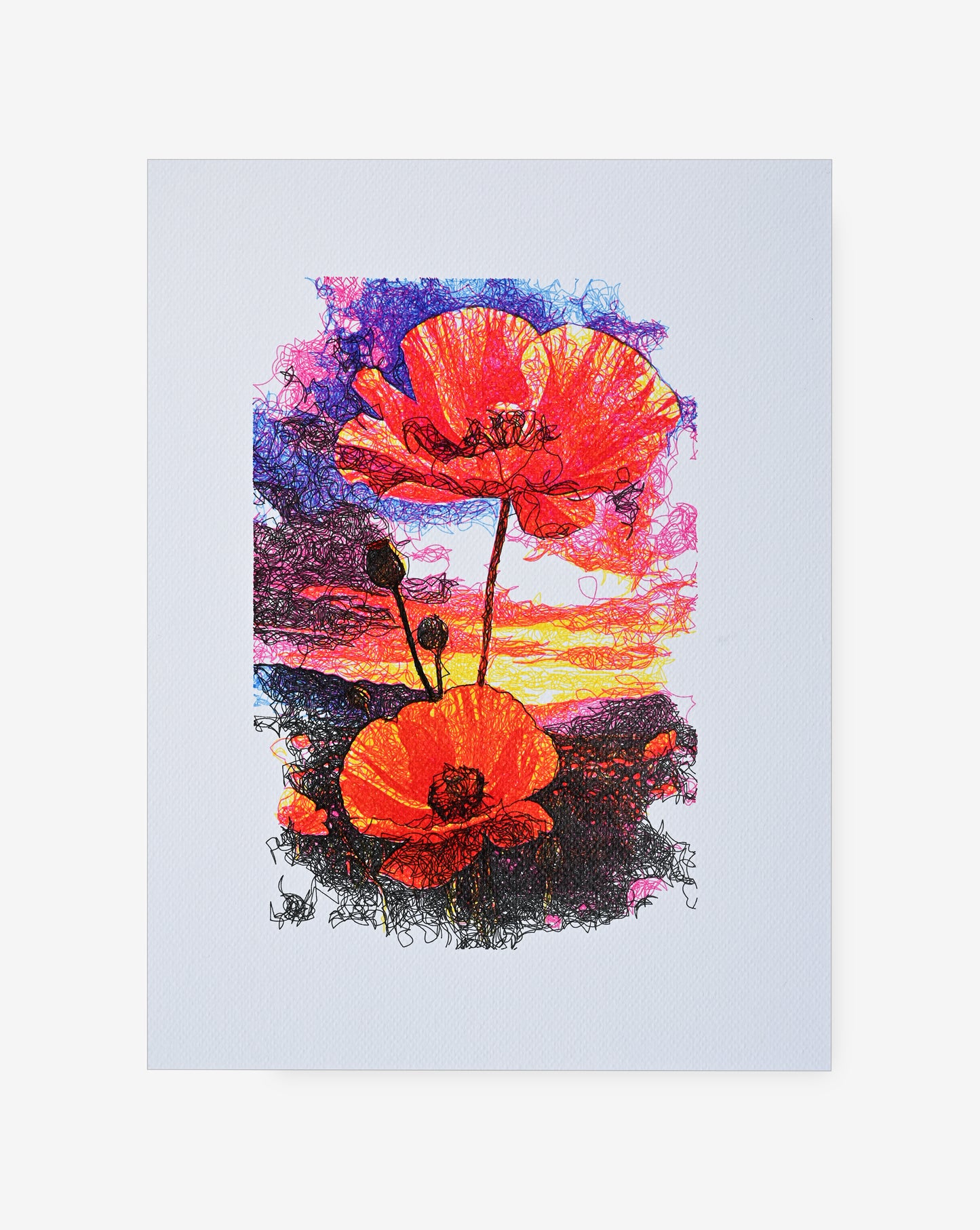 generative art prints inspired by sunlight and wild shapes.