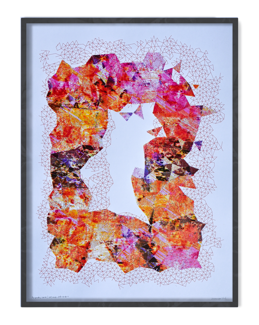 Prismatic Core | Algorithmic art | 22" x 30"