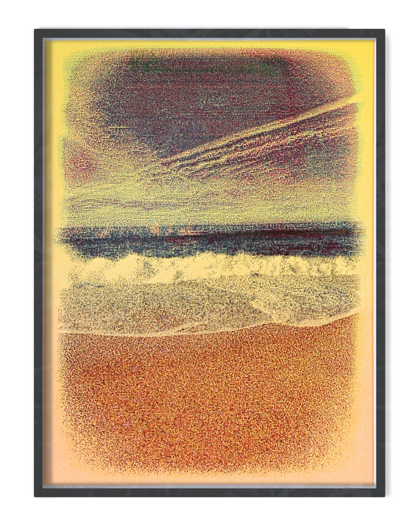 Beach sand | Pen plotter art | 22" x 30"