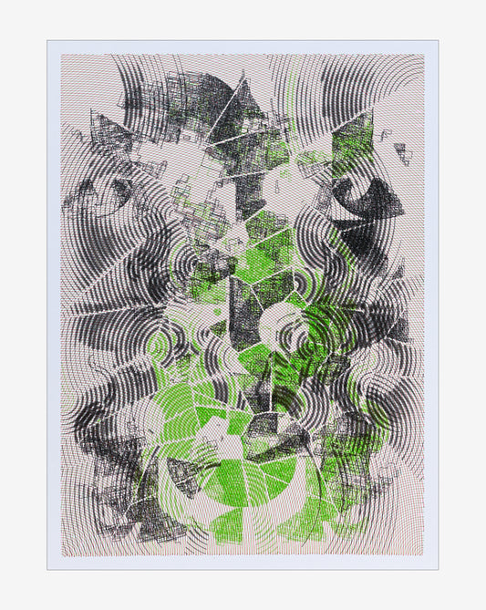 Center of Forces | Algorithmic Art | 12" x 16"