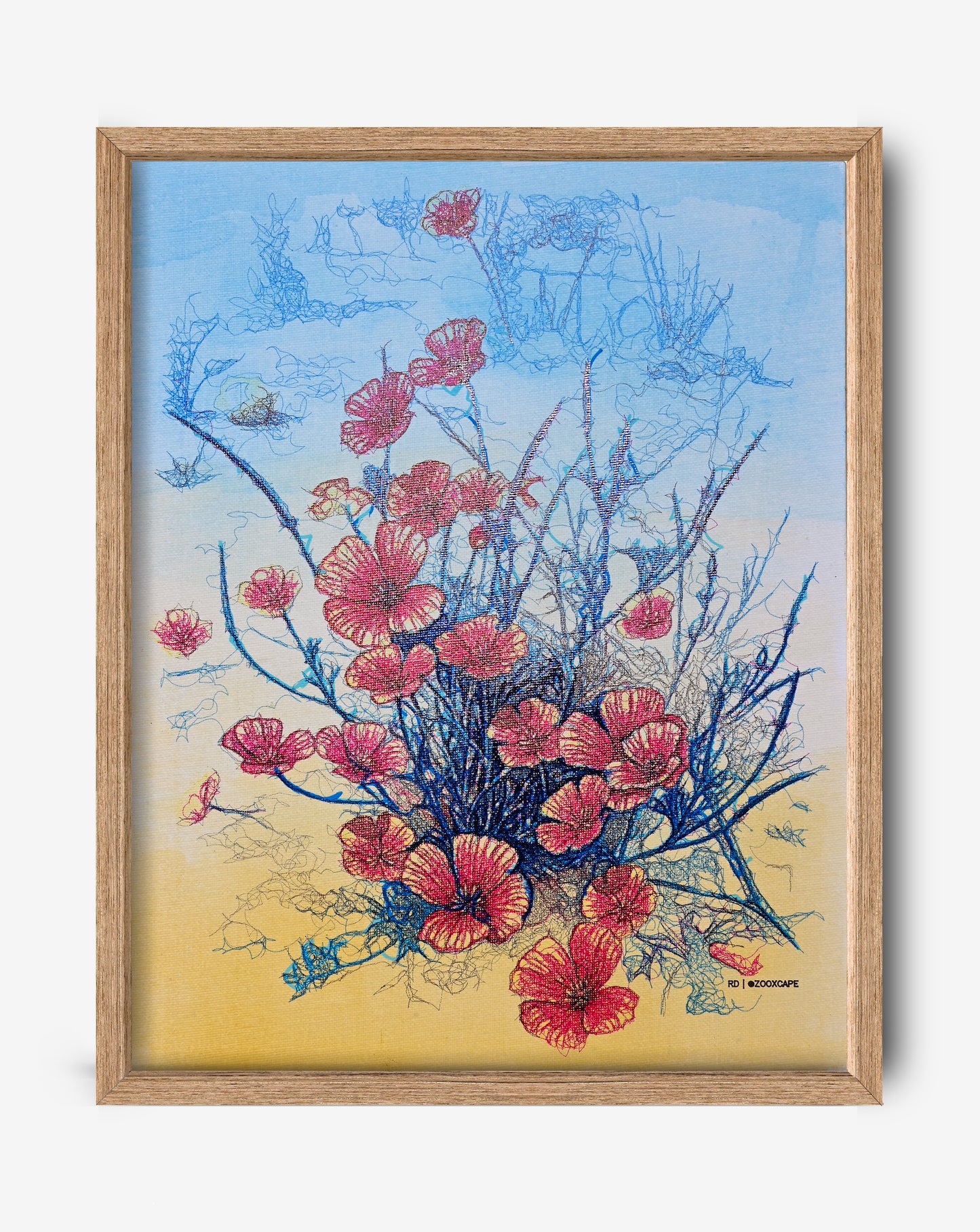 Poppy Cal | 16"x20" | Canvas art