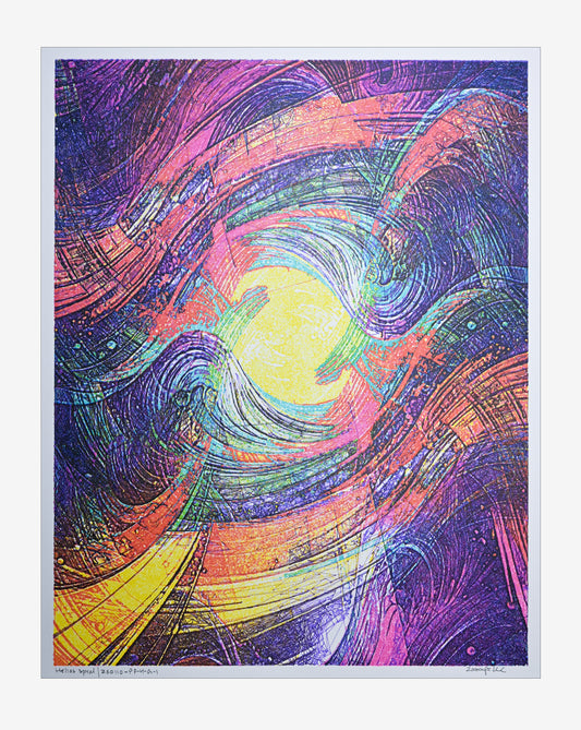 Helios Spiral | Pen plotter art | 16" x 20"