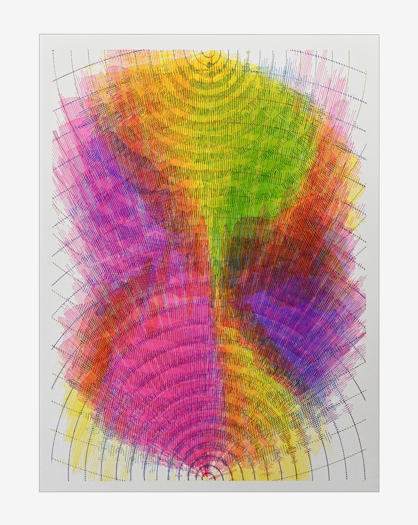 Solar Pivot | Pen plotter art | 12" x 16"
