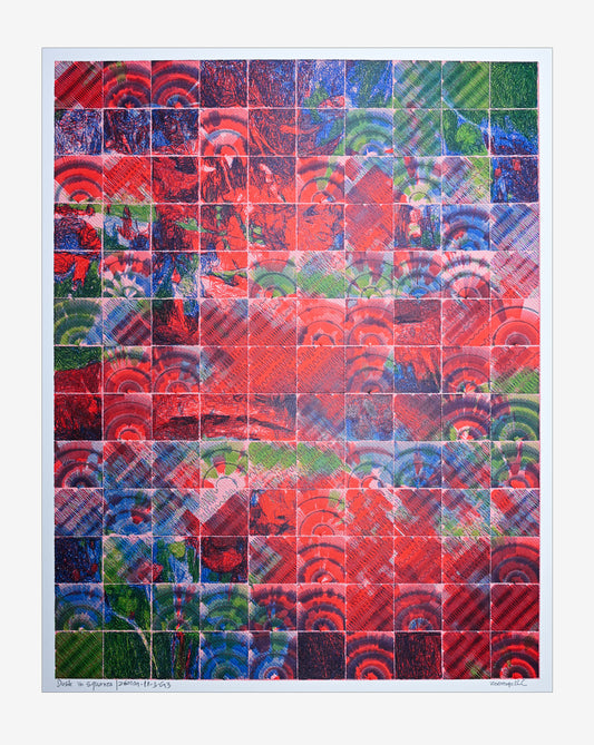 Dusk in Squares | Pen Plotter Art | 16" x 20"