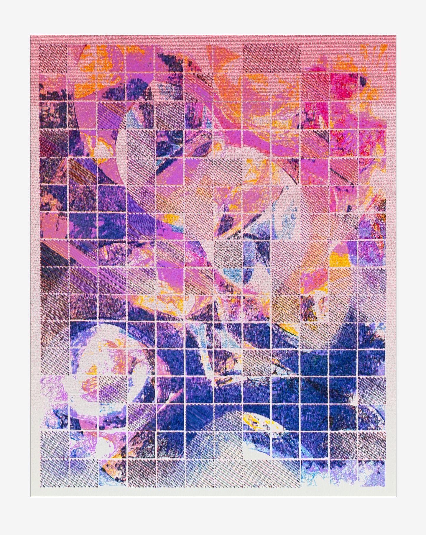 Fractal Window  | Pen plotter art | 16" x 20"