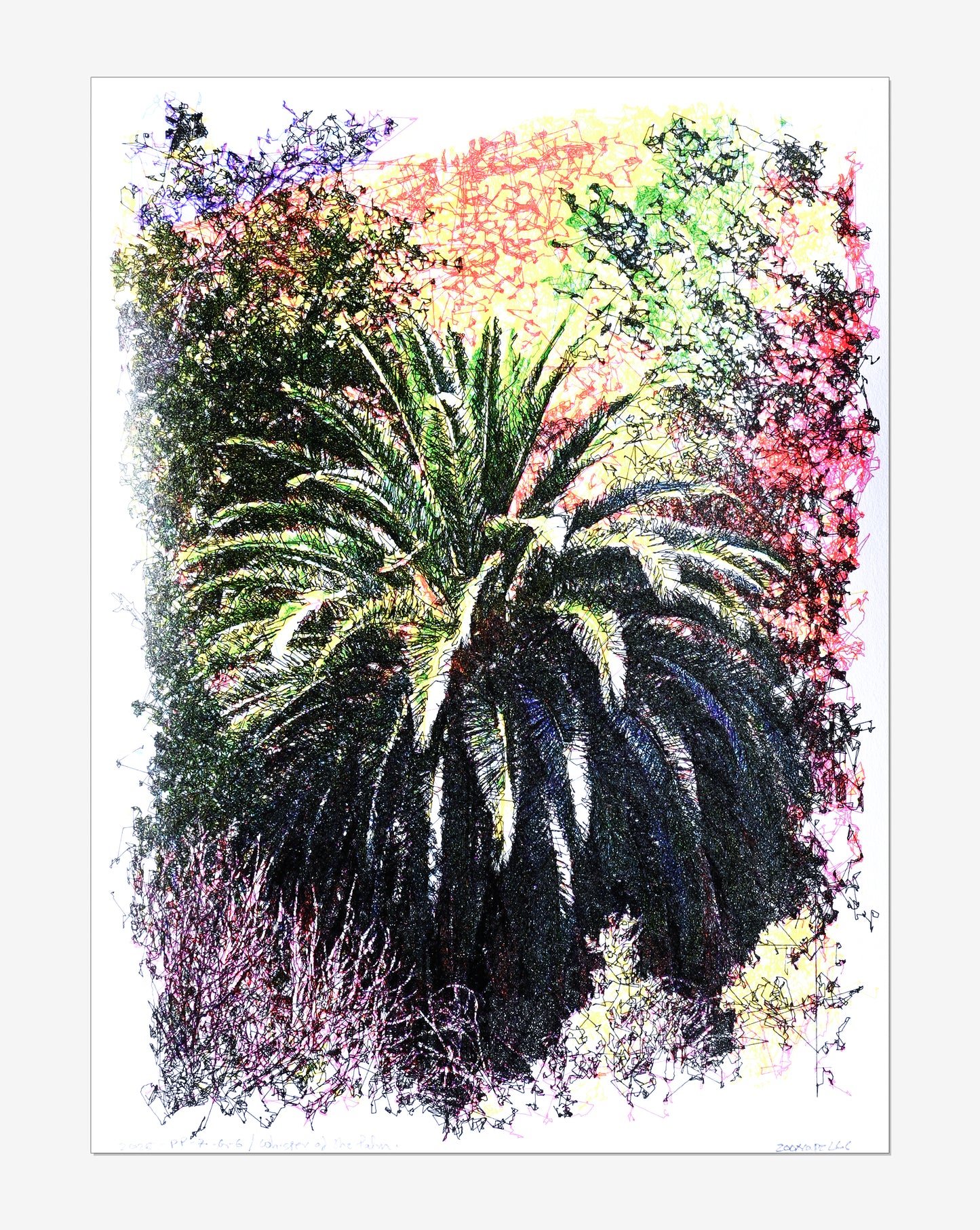 Whisper of the Palm | Generative art print | 12" x 16"