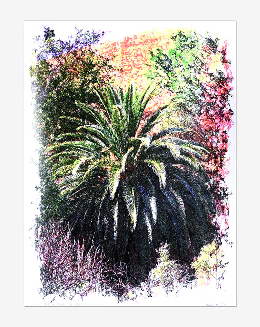 Whisper of the Palm | Generative art print | 12" x 16"