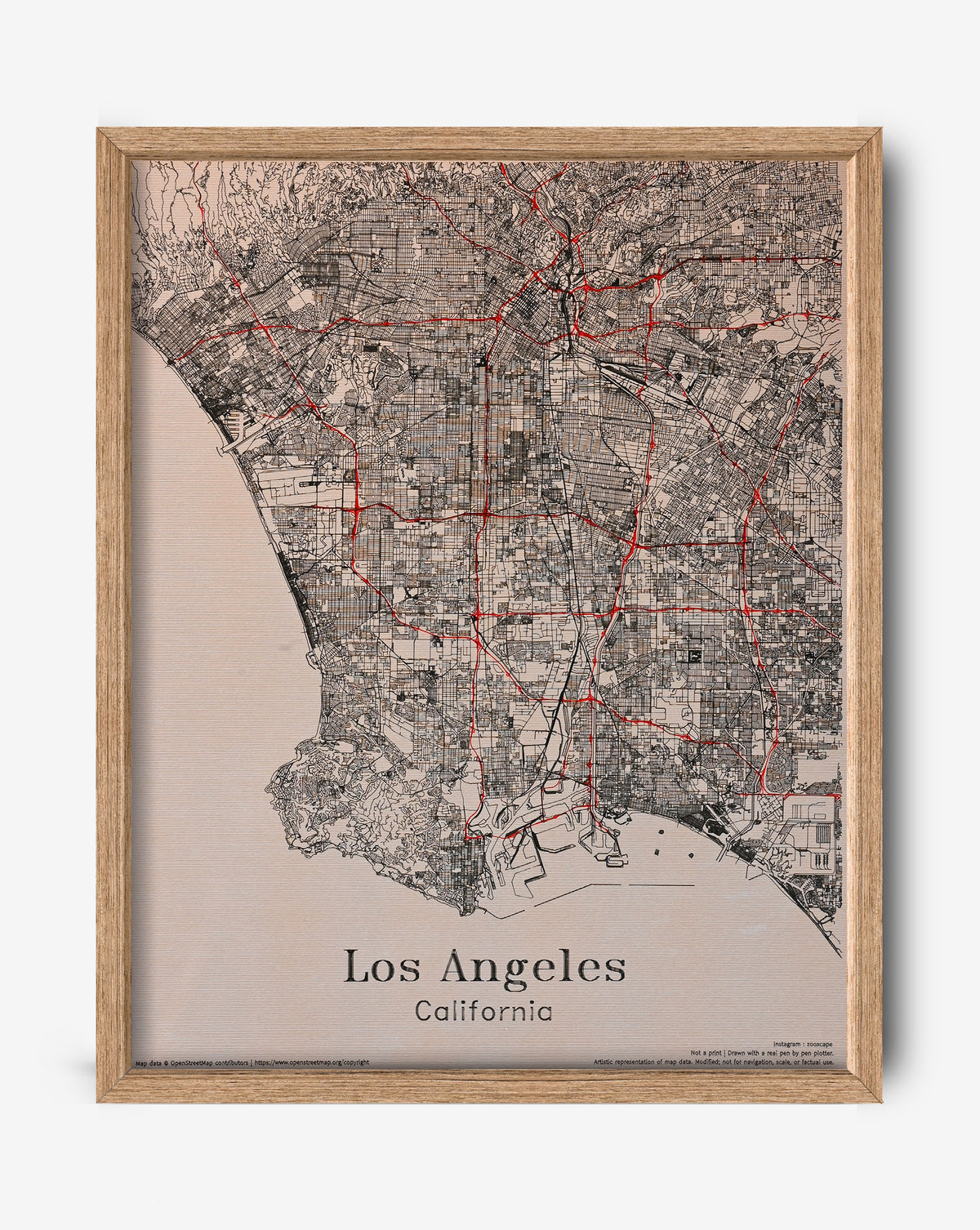 Los Angeles - 1 | Map 16" x 20"