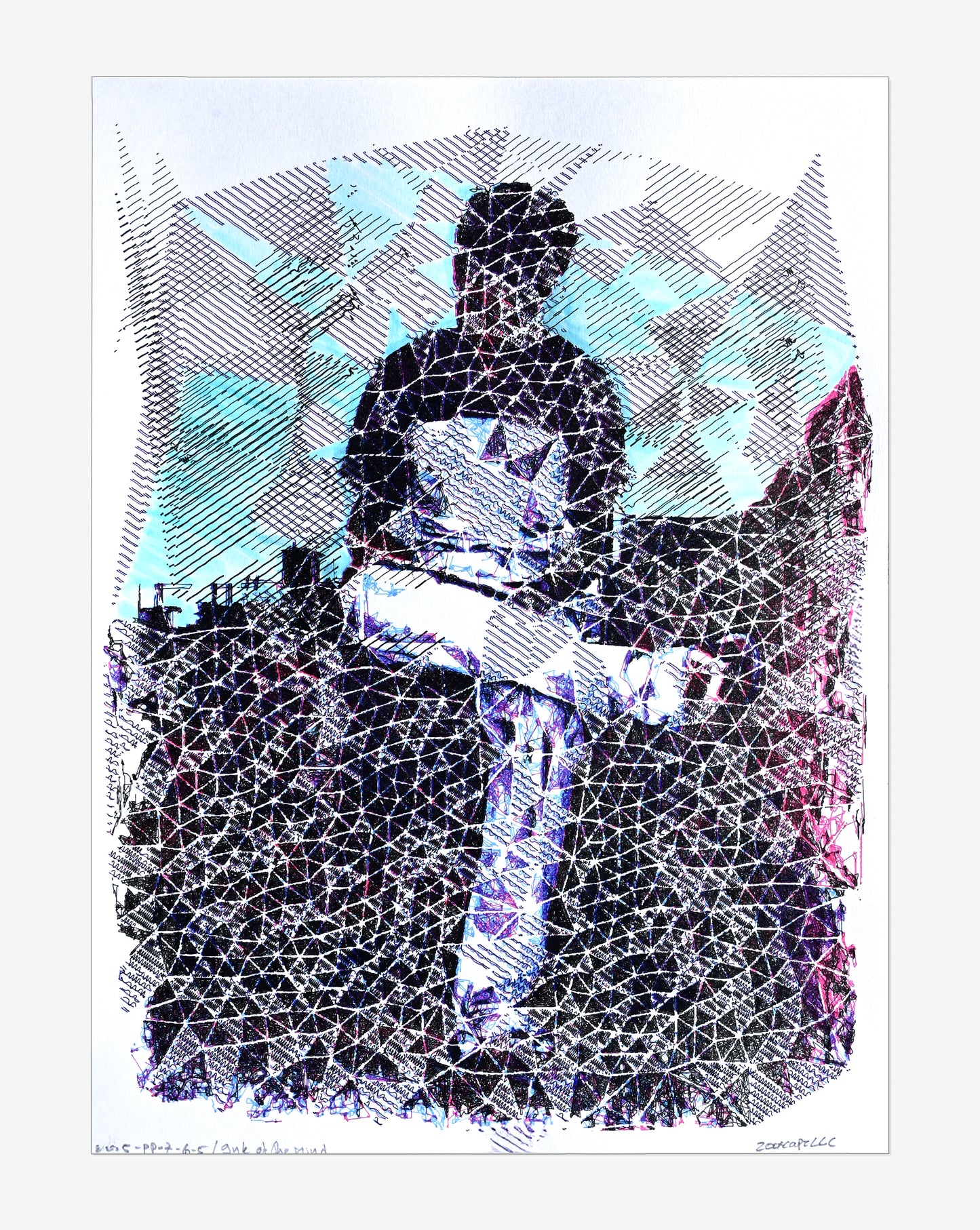 Ink of the Mind | Pen Plotter Art | 12" x 16"