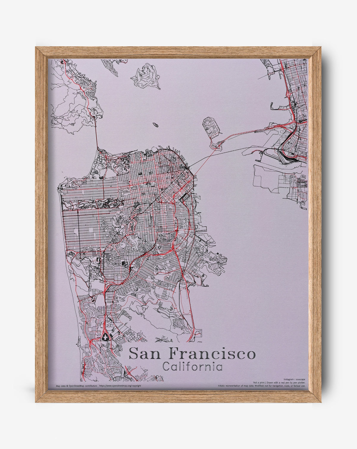 San Francisco - 2 | Map 16" x 20"