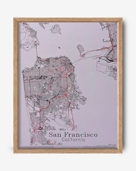 San Francisco - 2 | Map 16" x 20"