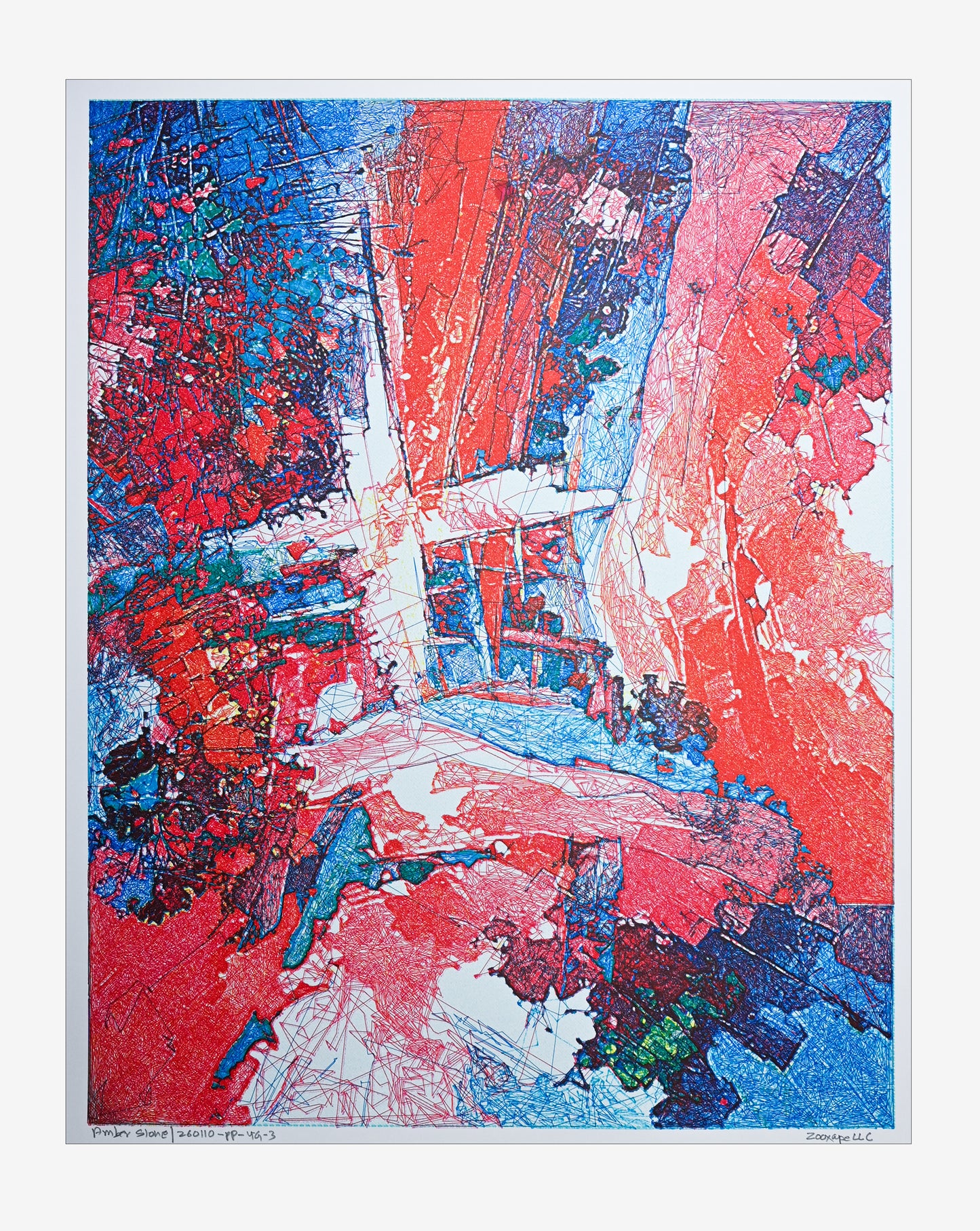 Ember Stone | Algorithmic Art | 16" x 20"