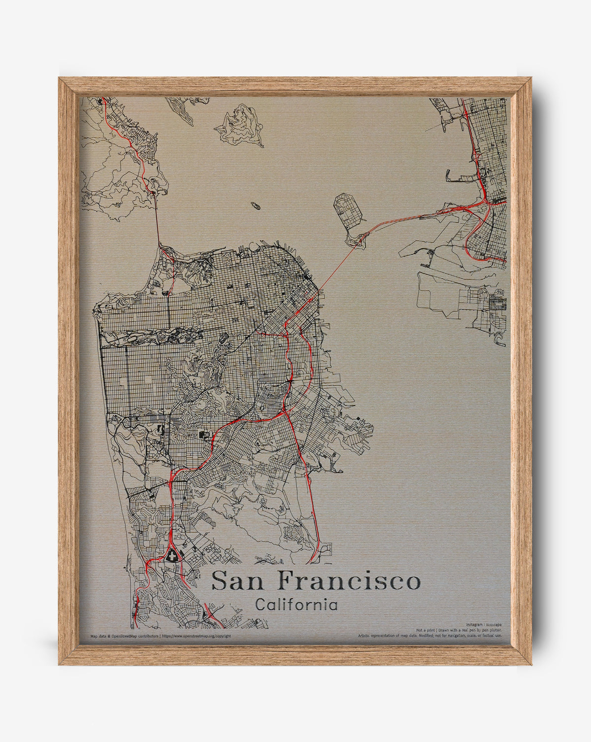 San Francisco - 2 | Map 16" x 20"