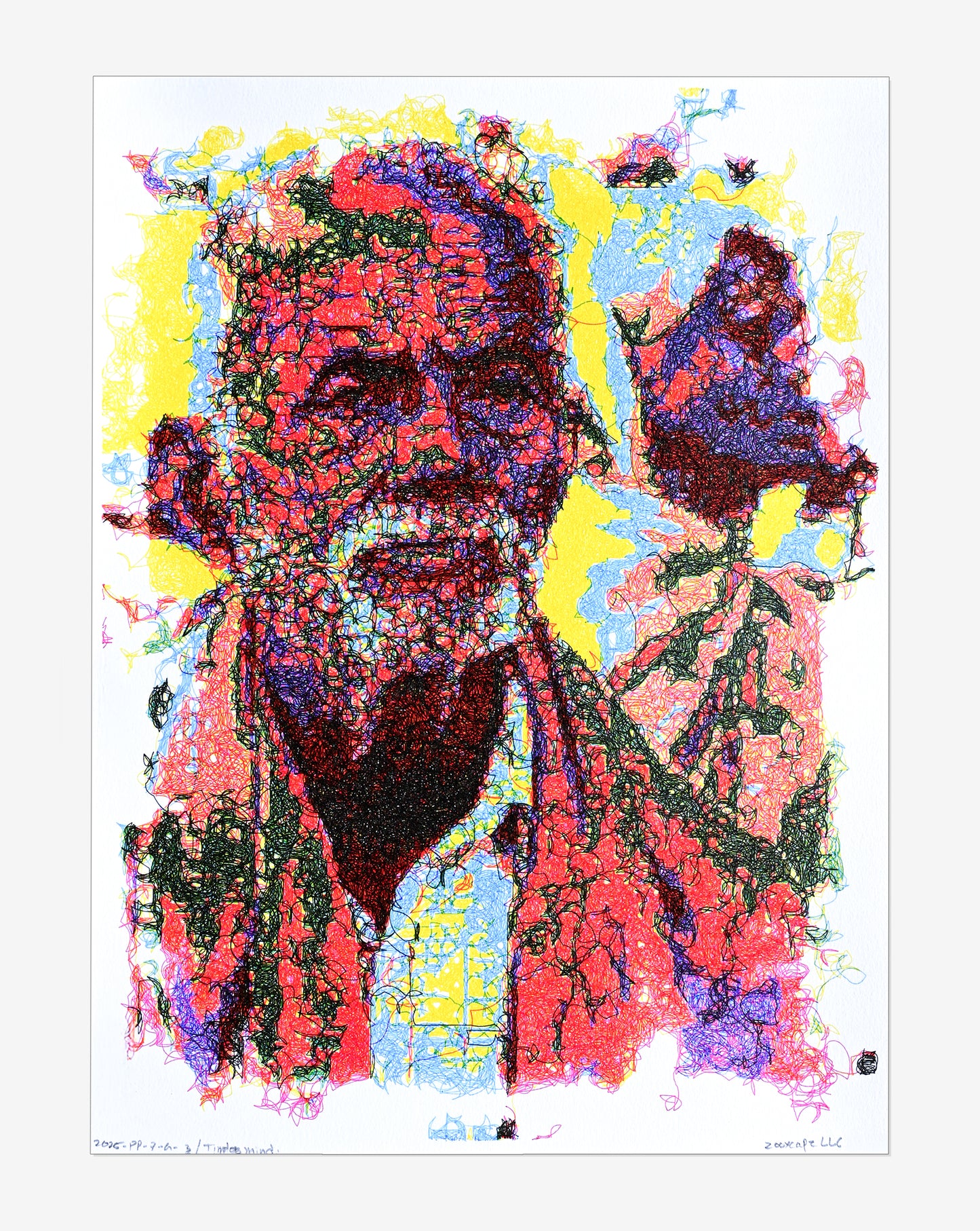 Timeless mind | Pen Plotter Art | 12" x 16"