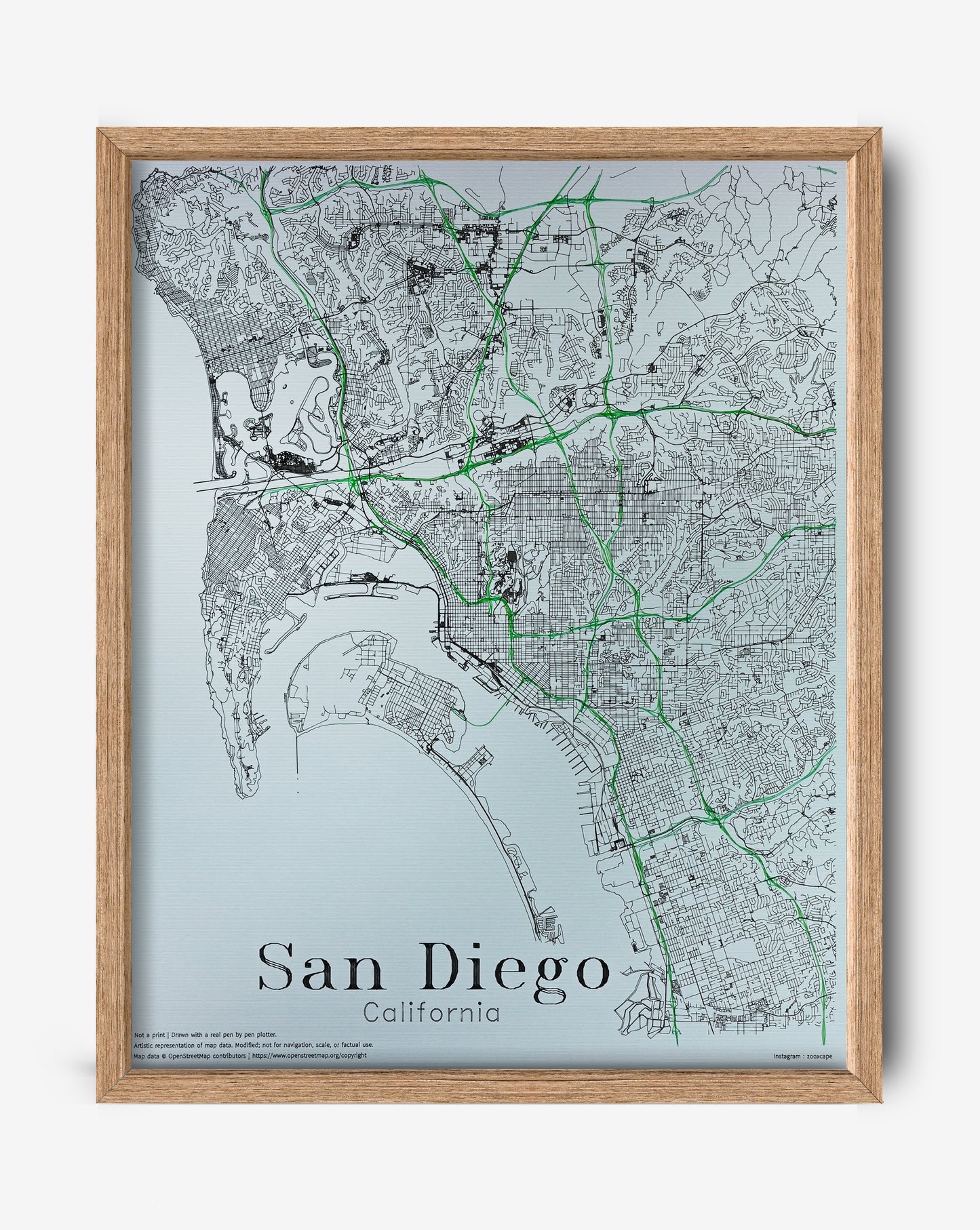 San Diego - 2 | Map 16" x 20"