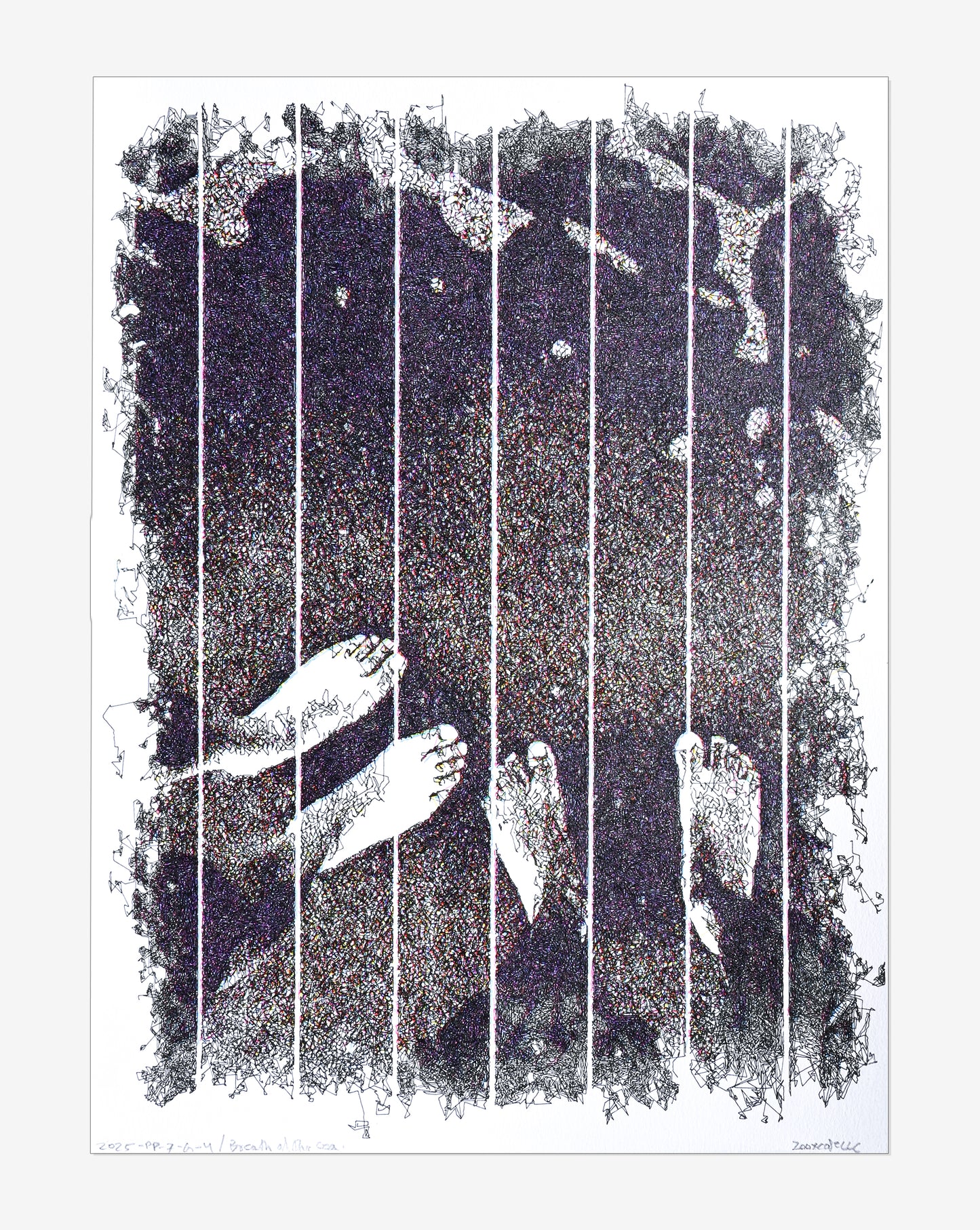 Breath of the Sea | Pen Plotter Art | 12" x 16"