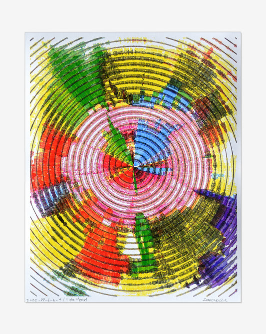 Tide heart | Algorithmic art | 11" x 14"