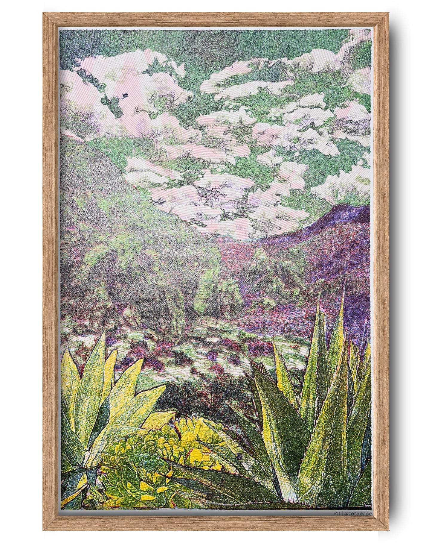 Green and Blooms | 16" x 24"