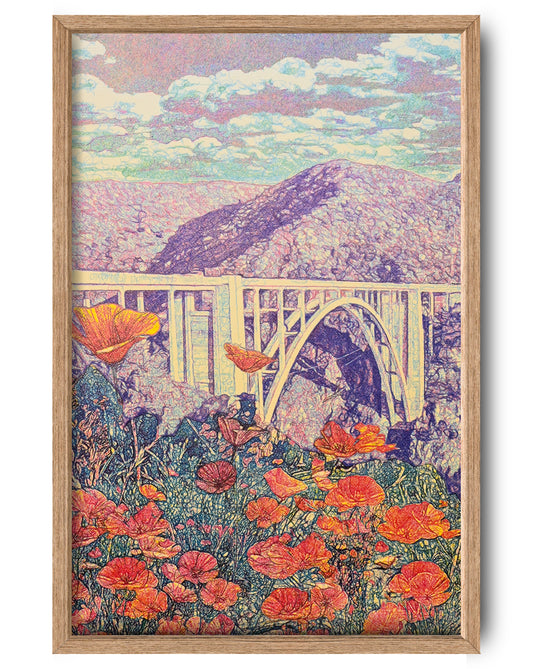 Bixby and poppy | 16" x 24"