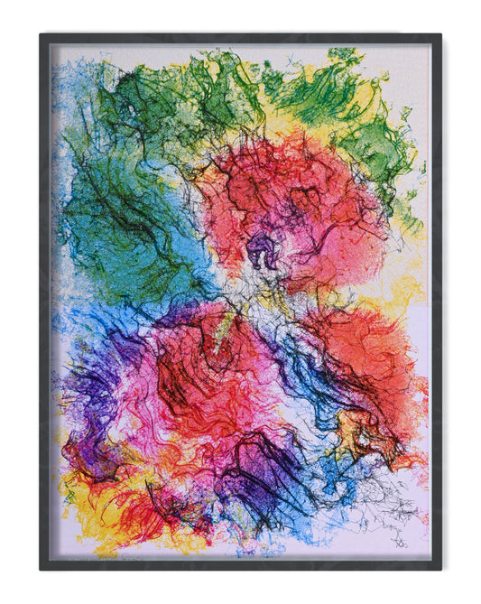 A Hidden Spring of Living Light | Algorithmic art | 22" x 30"