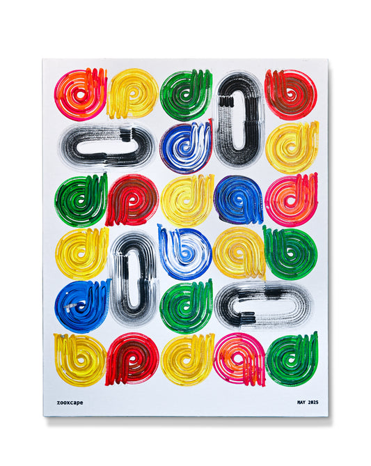 Monoline Brushwork | Plotted Canvases | 11"x14"