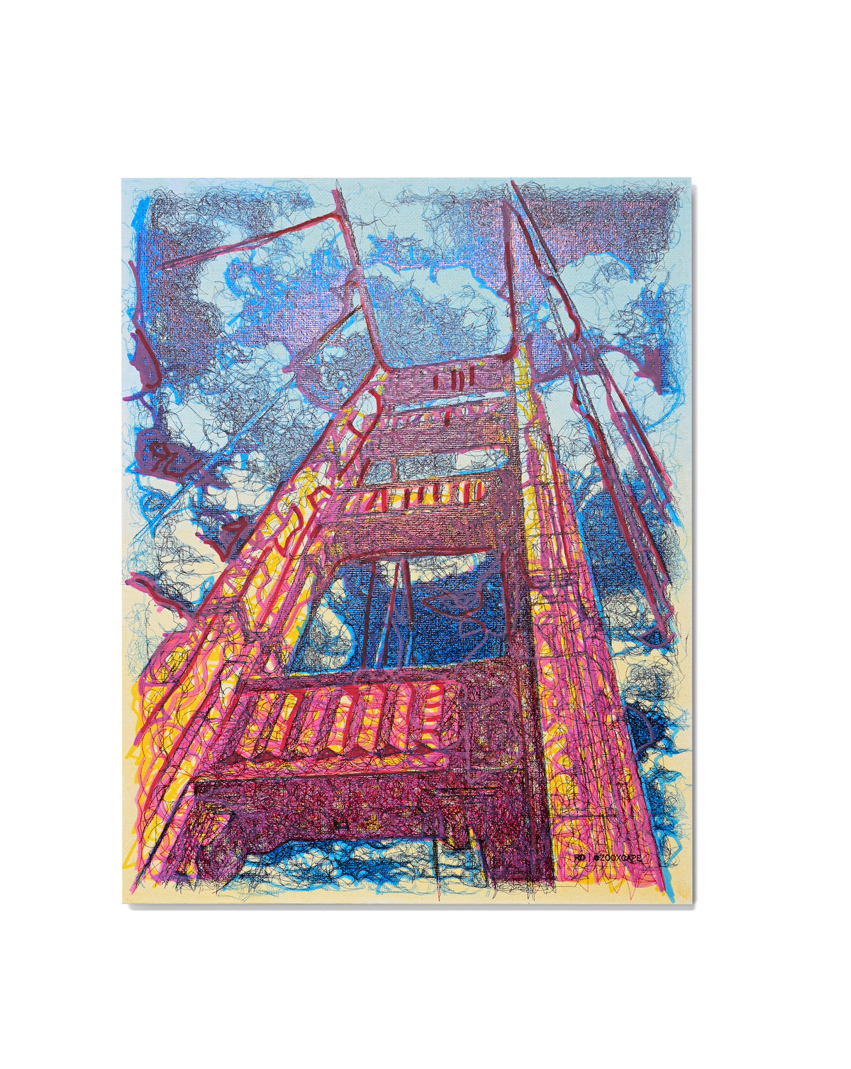 Golden Impression | 11"x14" | Canvas art