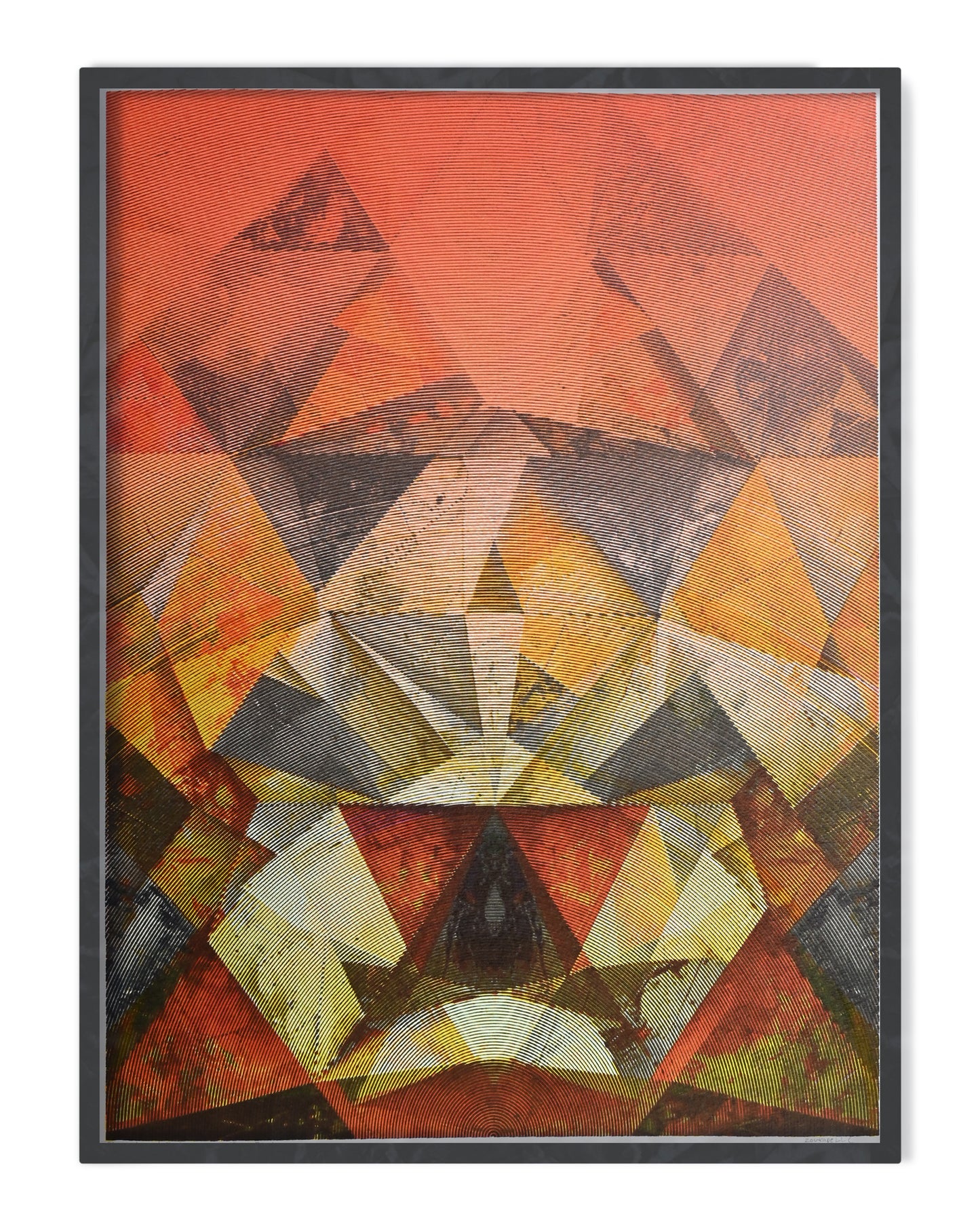 Shapes Learn to Fly | Pen plotter art | 22" x 30"
