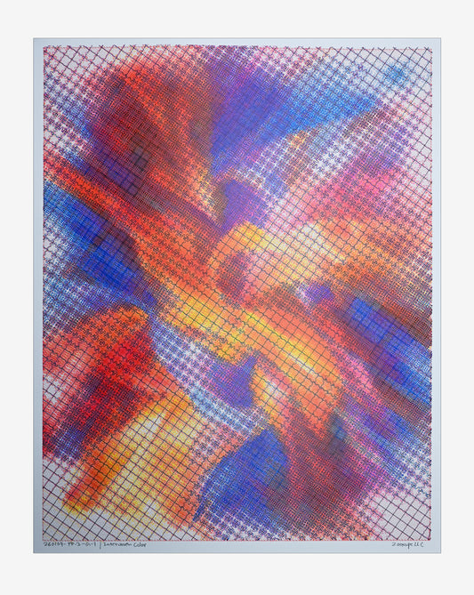 Interwoven Color | Algorithmic Art| 16" x 20"