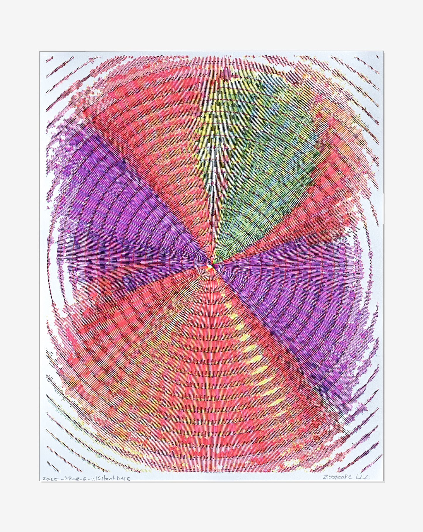 Silent Axis | Generative art prints | 11" x 14"