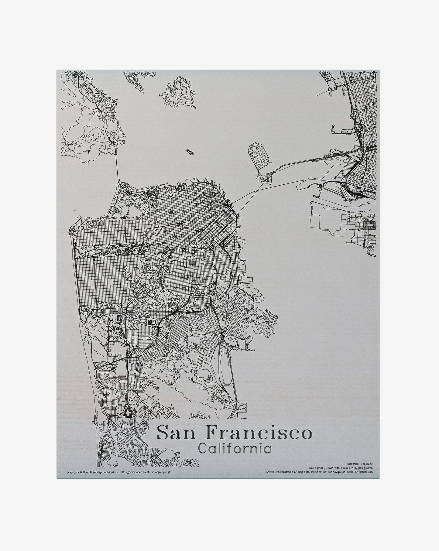 San Francisco - 1 | Map 16" x 20"