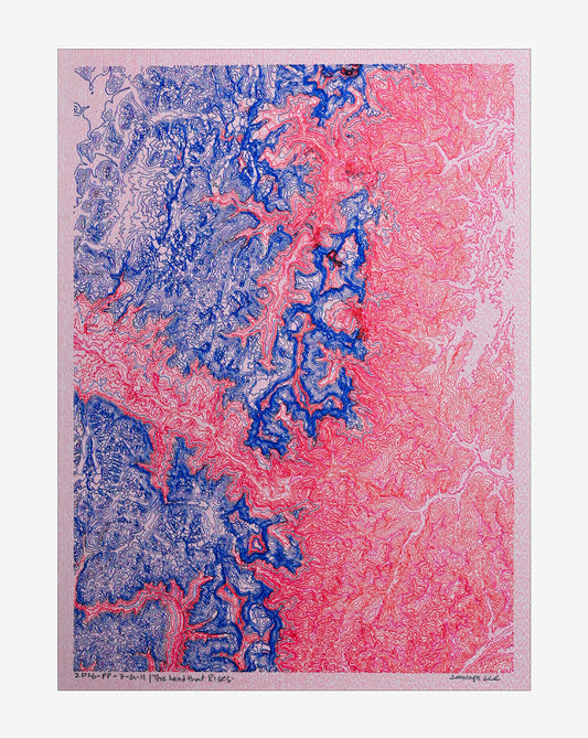 The Land That Rises | Algorithmic Art | 12" x 16"