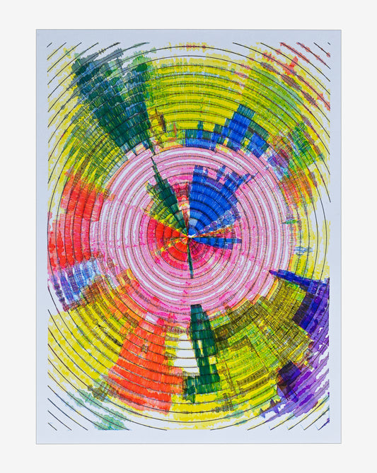 Tide heart | Algorithmic art | 12" x 16"