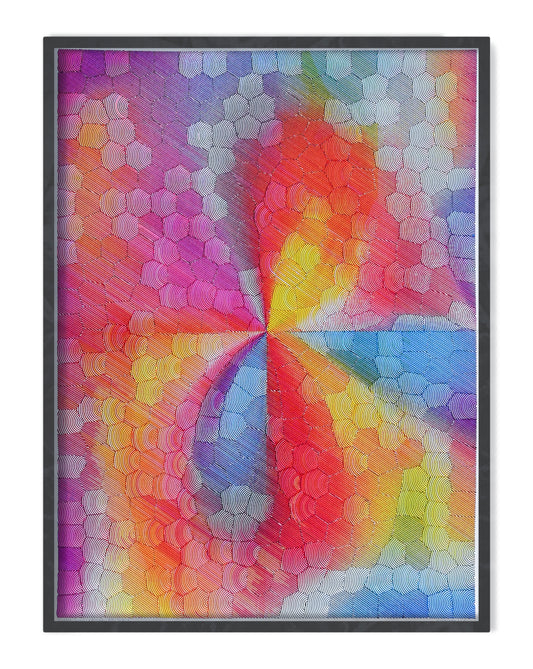 Fading Spiral | Pen plotter art | 22" x 30"